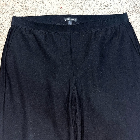 Eileen Fisher Washable Stretch Crepe Slouchy Ankle Pants Black Medium - Picture 6 of 12